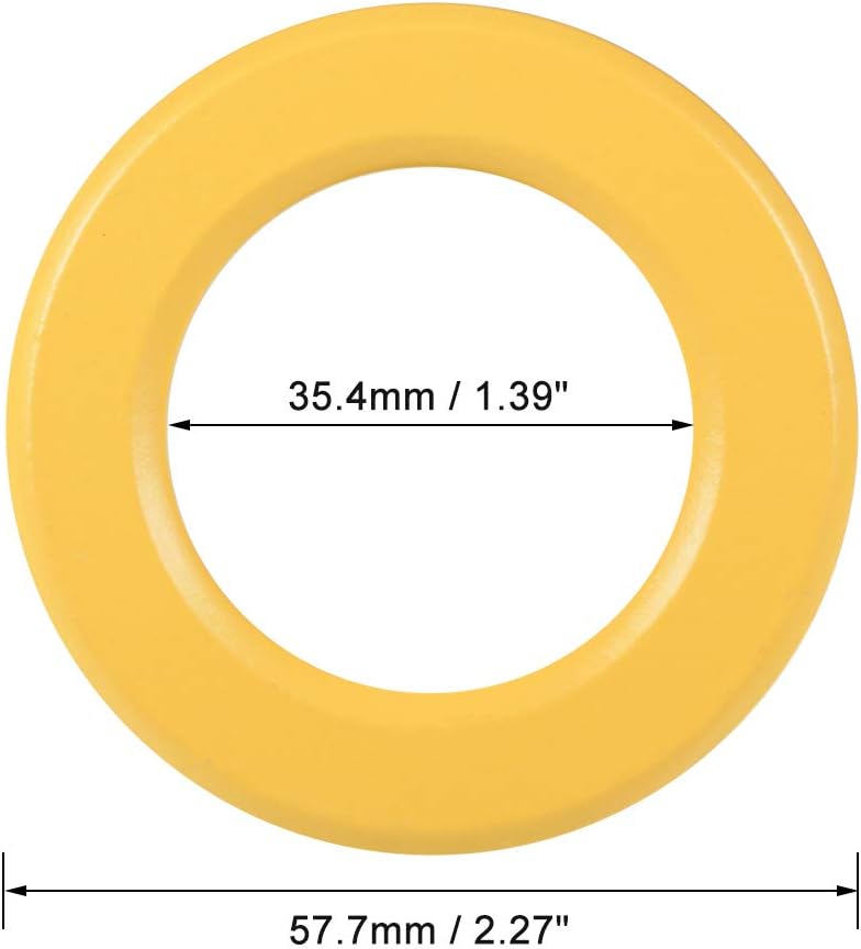 sourcing map 5 Stück 35.4 x 57.7 x 14mm Ferrit Ring Eisenpulver Toroid Kerne Gelb Weiss de