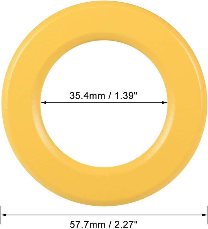 sourcing map 5 Stück 35.4 x 57.7 x 14mm Ferrit Ring Eisenpulver Toroid Kerne Gelb Weiss de