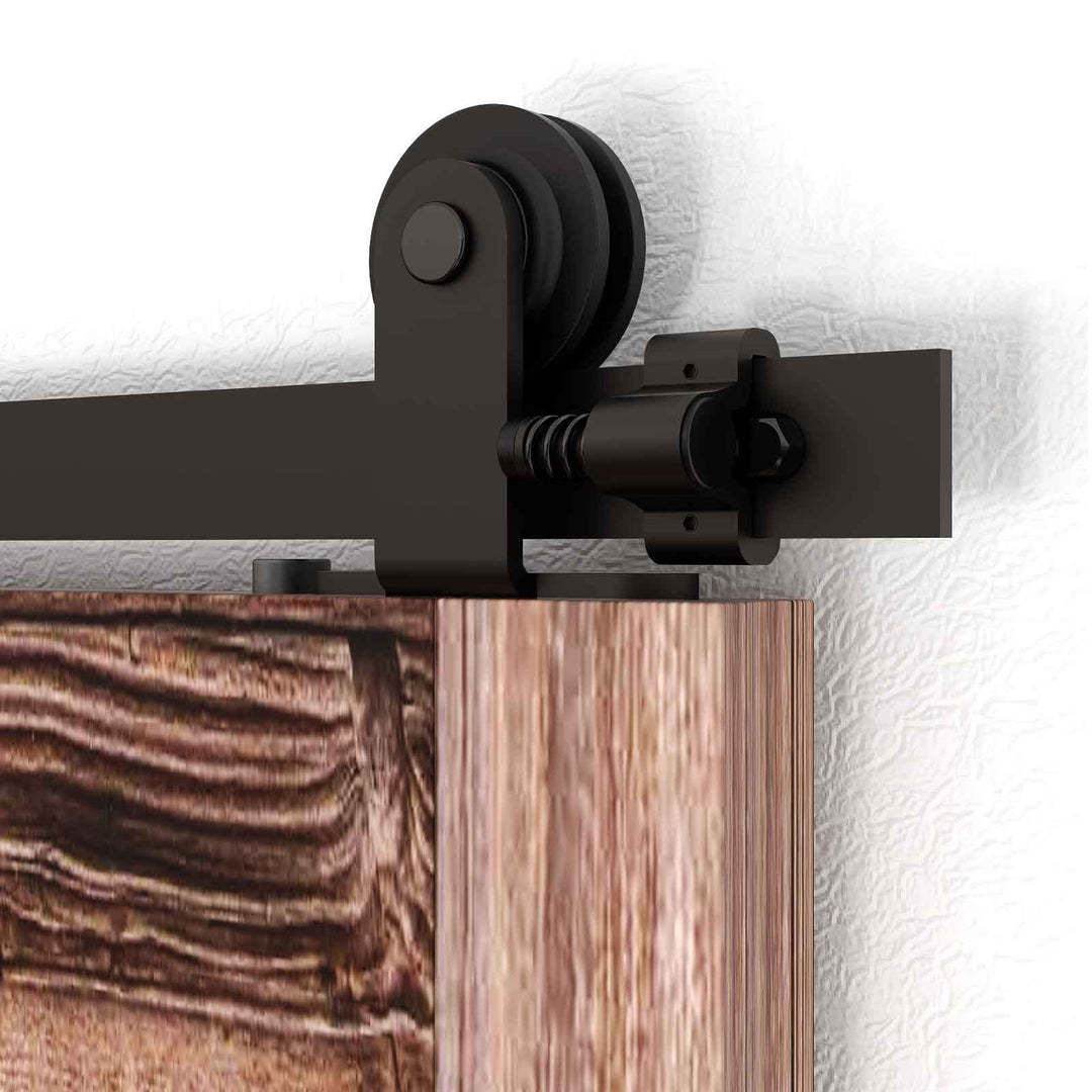 LTIYITL 121CM(4FT) Schiebetürbeschlag Set Schiebetürsystem Laufschiene für Schiebetür Hängeschiene f