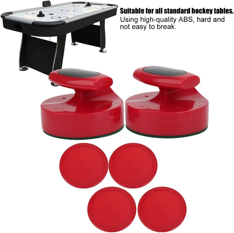 Keenso 94mm Tischhockeyspiel-Drücker 2 STK. Grosse Air-Tischhockeyspiel-Drücker mit 4 Pucks Hockey P