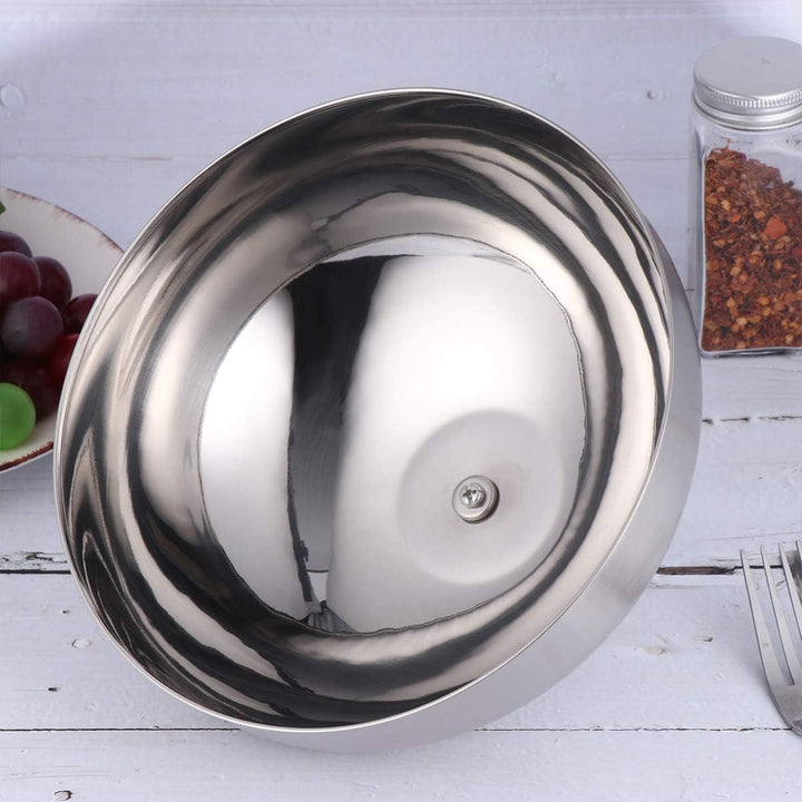 Hemoton Edelstahl Abdeckhaube 11.02In Teppanyaki Grillglocke Steakdeckel Anti-ÖL-Spritzschutz Servie