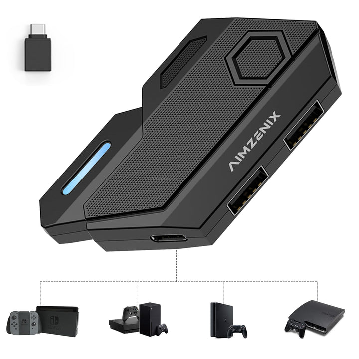 Arvin Tastatur und Maus Adapter für Nintendo Switch/Xbox/PS3/PS4, Kabelgebundene & 2.4G Wireless Mau