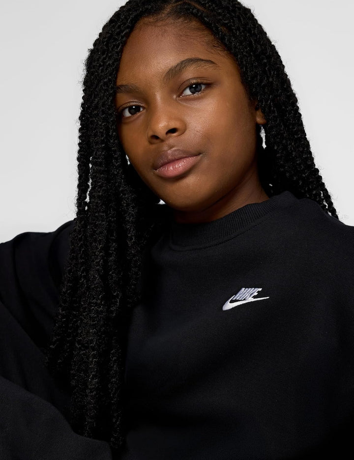 Nike Sportswear Club Fleece Extragrosses Sweatshirt für ältere Kinder (Mädchen), FD2923 XL Black/Whi