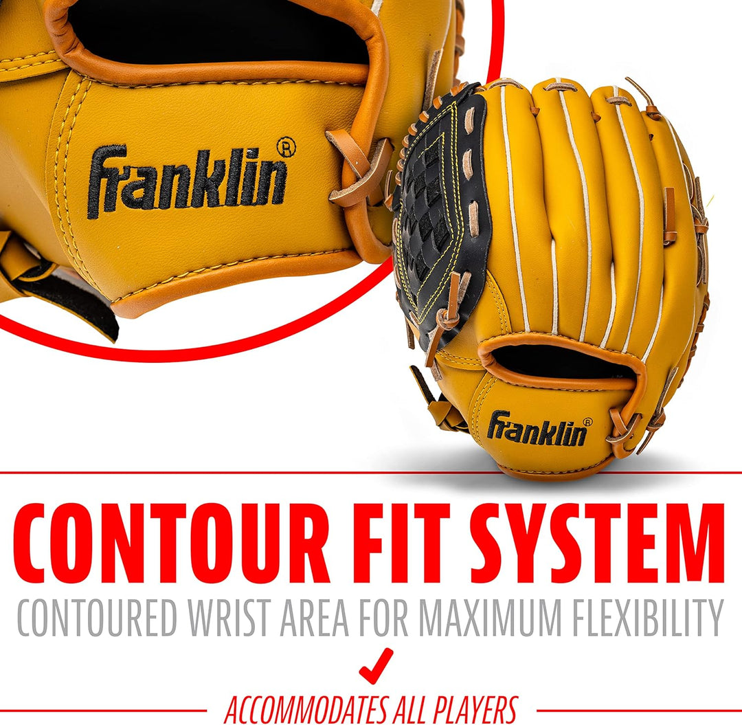 Franklin Sports Field Master Series Baseball Handschuhe Werfer, für Linkshänder 10.5", Werfer, f