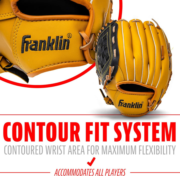 Franklin Sports Field Master Series Baseball Handschuhe Werfer, für Linkshänder 10.5", Werfer, f