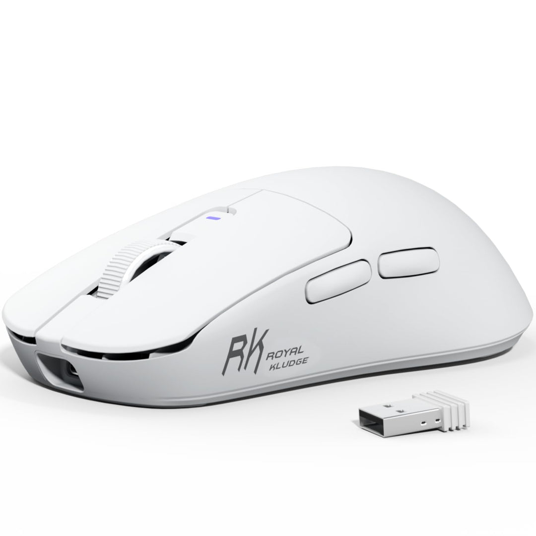 RK ROYAL KLUDGE MO3 Gaming Maus Kabellose PAW3809 6K DPI 48g leichte Computer Maus Bluetooth/2.4G/Ka
