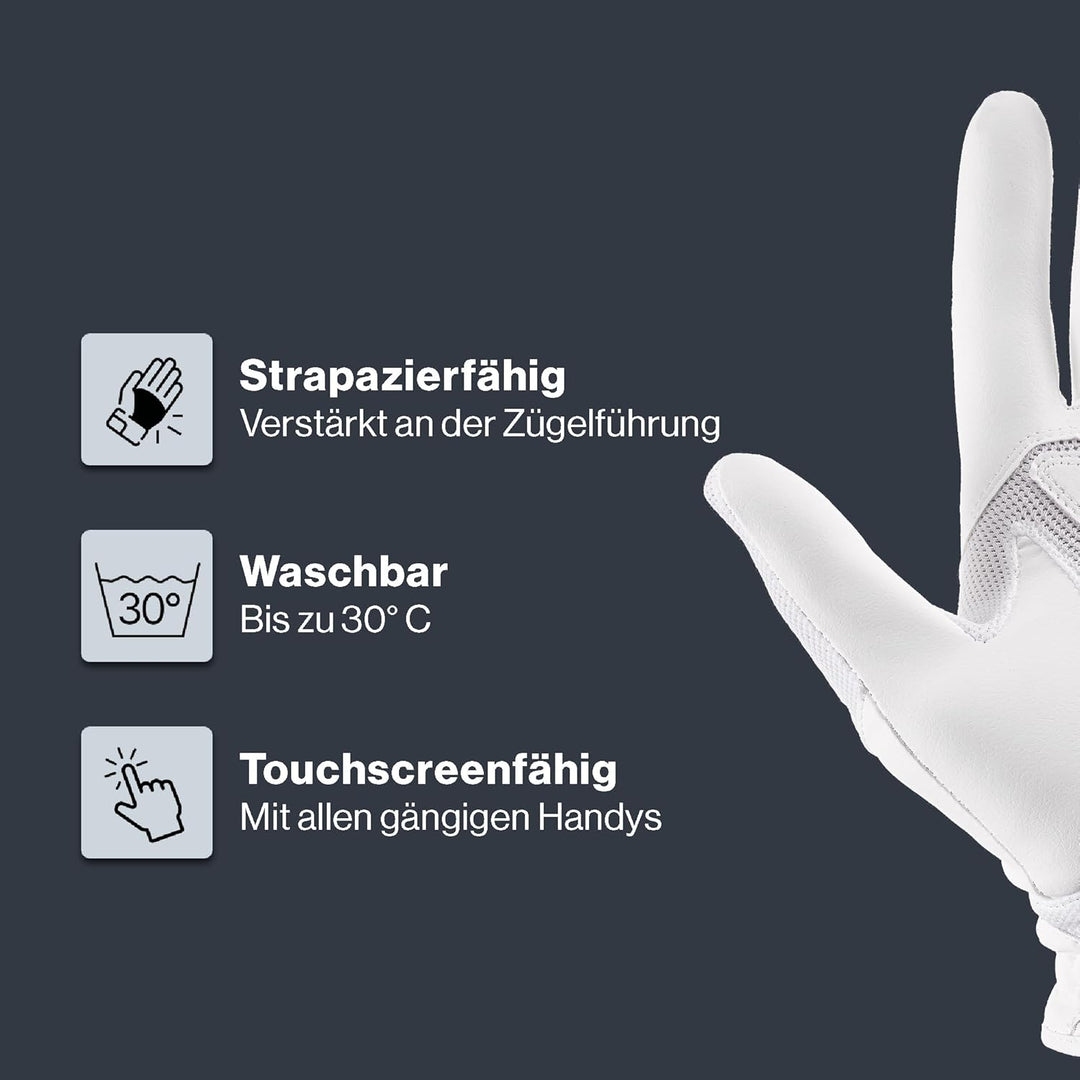 Uvex Unisex – Erwachsene Ventraxion Reithandschuhe 5-6 Weiss, 5-6 Weiss