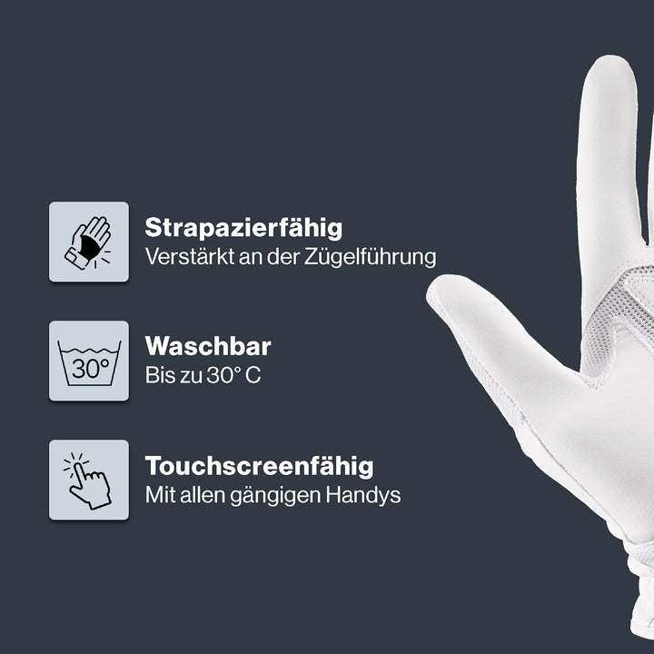 Uvex Unisex – Erwachsene Ventraxion Reithandschuhe 5-6 Weiss, 5-6 Weiss