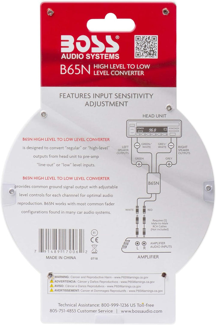 Boss Audio Lautsprecher-zu-Line-Ausgangskonverter Geräuschfilter, Geräuschfilter