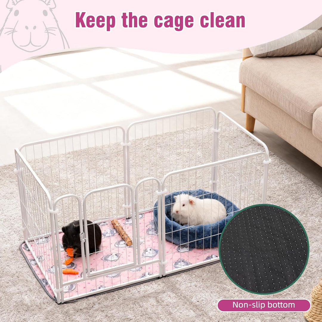 2 Stück PIPI Pads 120x60cm für Meerschweinchen, wasserdichte &amp; rutschfeste Unterlage mit 4 Lagen, su