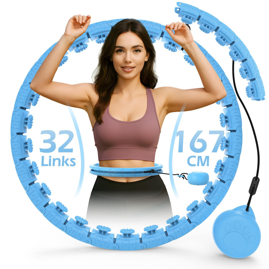 Smart Hula Hoop Reifen Erwachsene Zum Abnehmen, 24-Stufiger Infinity Hula-Hoop (77-132cm) Mit Gewich