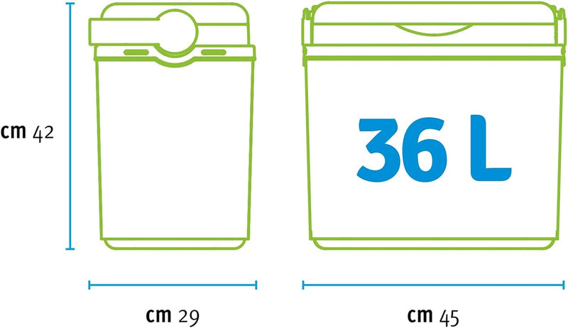 Kühlbox | Passive Kühlbox | Kühltaschen aus Kunststoff mit polystyrol thermische Isolierung 36 L Tür