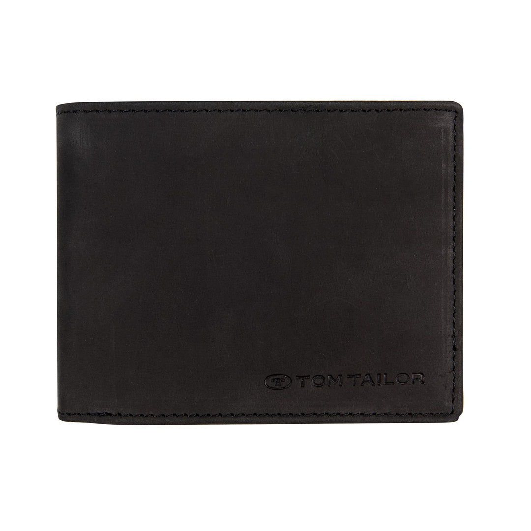 TOM TAILOR Bags Ron Herren Geldbörse RFID Hochformat Leder 12,5 x 2 x 9,5 Schwarz, 12,5 x 2 x 9,5 Sc