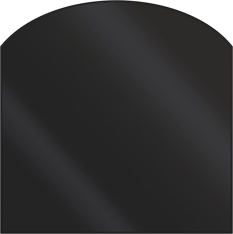 LANZZAS Bodenplatte Segmentbogen - 1000 x 1200 mm - Farbe: schwarz | Funkenschutzplatte aus Metall S