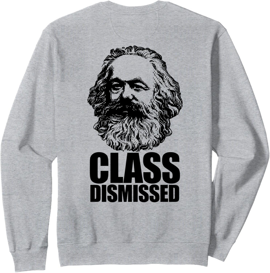 Karl Marx lustige kommunistische Meme auf der Rückseite. Sweatshirt