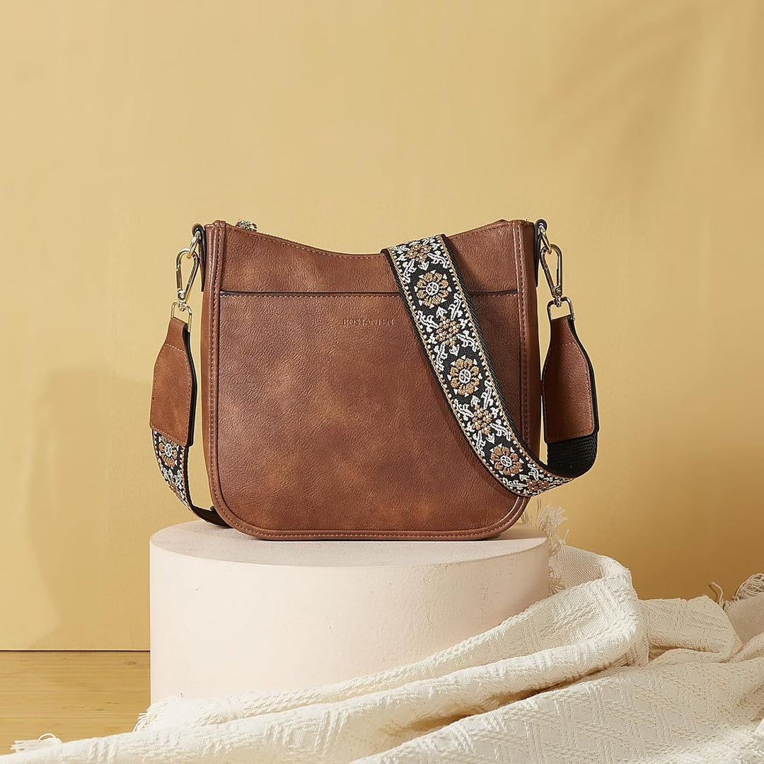 BOSTANTEN Damen Handtasche Kleine Umhängetasche aus PU Leder Schultertasche für Frauen Crossbody Bag