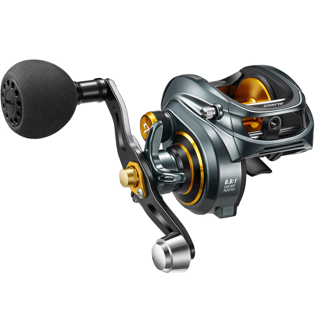 Piscifun Alijoz Baitcaster Fishing Reel, 300 Size Aluminum Frame Baitcasting Reel, 33Lbs Max Drag, F