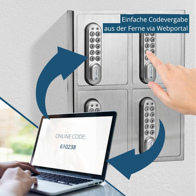 masunt Schlüsselsafe 1420 E Code | Innovative Online-Codevergabe aus der Ferne | elektronischer Schl