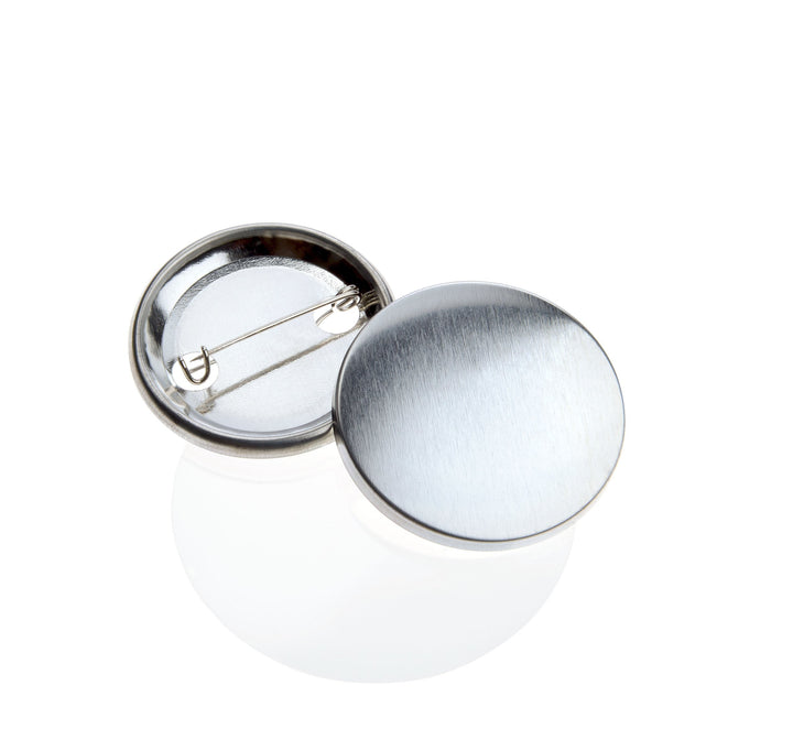 Buttonrohlinge 38mm (100 Stück) für Badgematic Buttonmaschine mit Sicherheitsnadel, 100