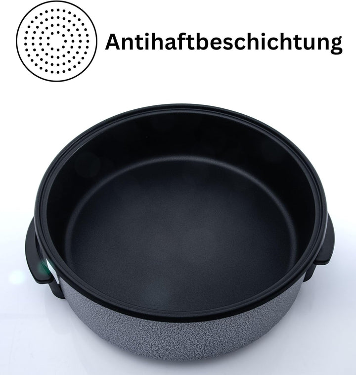 Partypfanne – elektrische Multipfanne mit Antihaftbeschichtung und Thermostat | 7 versch. grössen -