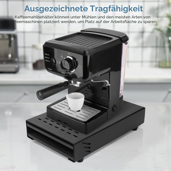 Kaffee-Abklopfbehälter aus Edelstahl, Sudschublade für Espresso Siebträgermaschine, Kaffee-Knockbox-