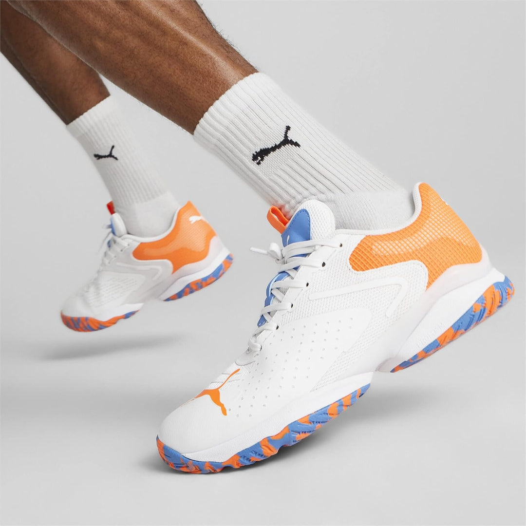 Puma Handball Freizeitschuhe 39 EU Puma White Ultra Orange Team Light Blue, 39 EU Puma White Ultra O