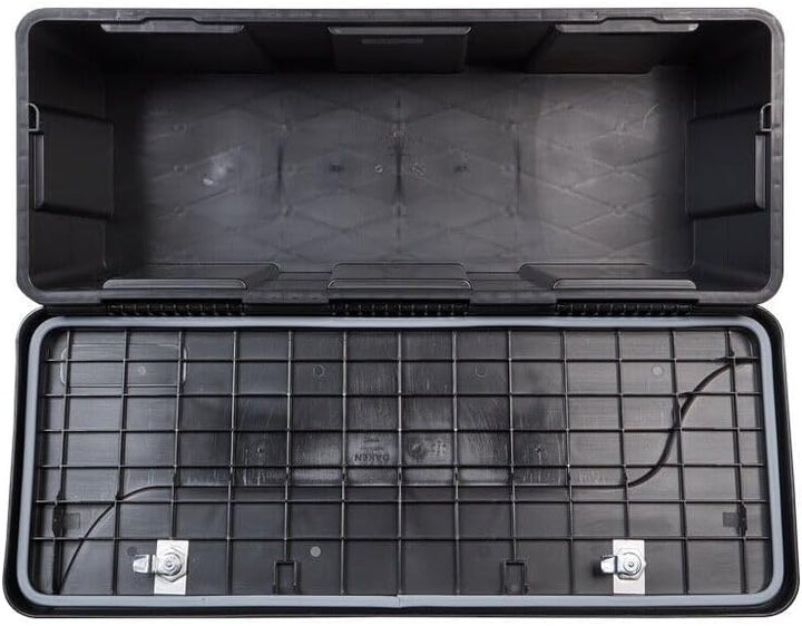 DAKEN Blackit L - 750 x 300 x 355 mm, Deichselbox mit 2 Schlösser, Werkzeugkasten für Anhänger Stauk