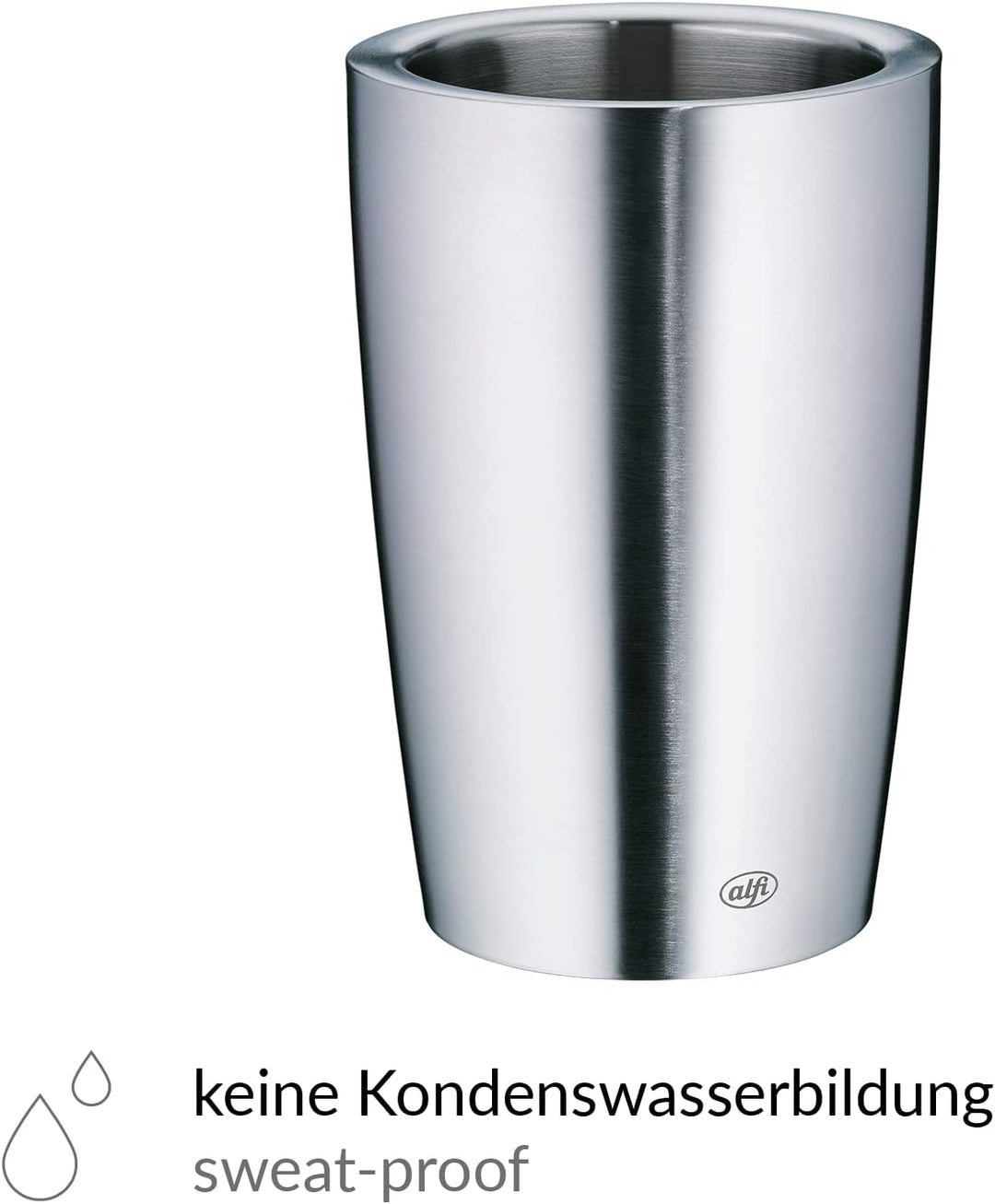 alfi SECCO,Flaschenkühler aus Edelstahl für 0,70 bis 1l Flaschen, Wein, Sekt, Kühlhalten ohne Konden
