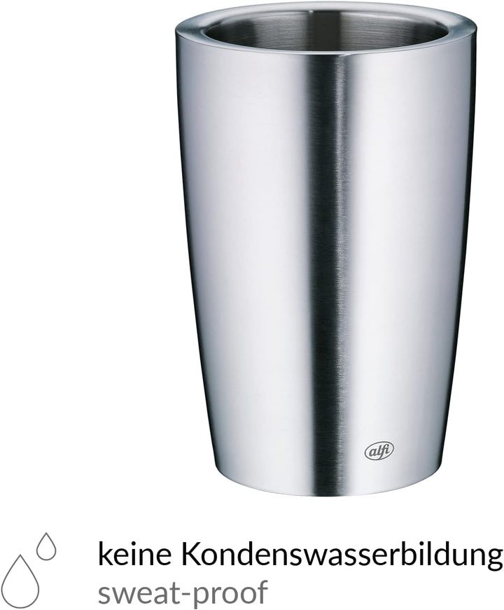 alfi SECCO,Flaschenkühler aus Edelstahl für 0,70 bis 1l Flaschen, Wein, Sekt, Kühlhalten ohne Konden