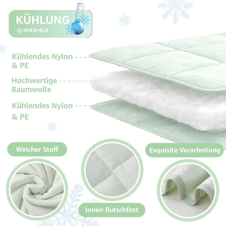 PICK FOR LIFE Kühldecke Hunde Q-MAX>0.4 Waschbare Hundedecke Sommer Doppelseitige Kühlende Haustierd