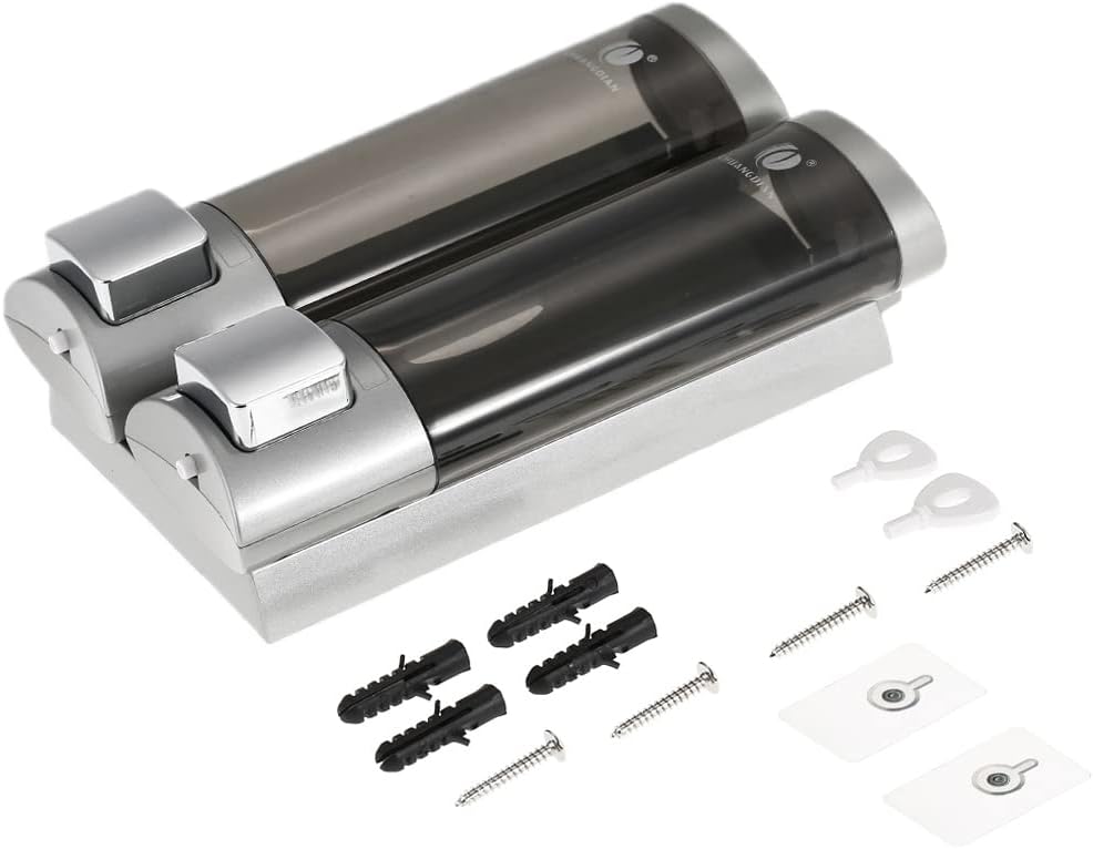 Kavolet 200mlx2 Seifenspender wandbefestigung, Manual Seifenspender mit doppelseitigem Schaumstoff-K