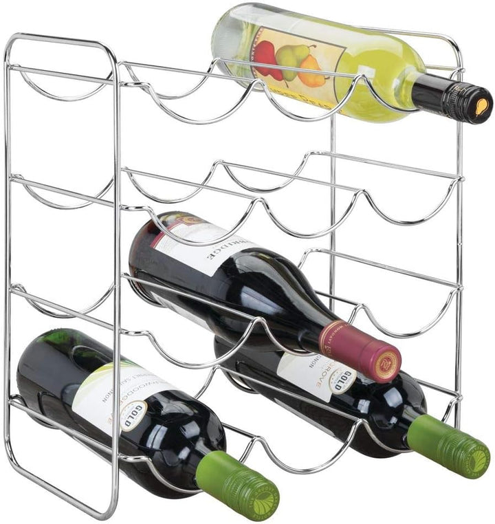 mDesign Flaschenhalter - Weinflaschenhalter aus Metall für bis zu 12 Flaschen - perfekte Ablage für