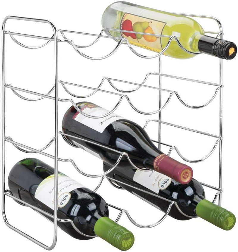 mDesign Flaschenhalter - Weinflaschenhalter aus Metall für bis zu 12 Flaschen - perfekte Ablage für