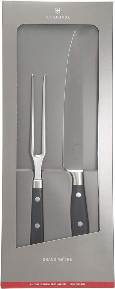 Victorinox, Grand Maître, Profi Tranchier-Set, 2-teilig, Extra Scharfe Klinge, 20 cm, Robuster Kunst