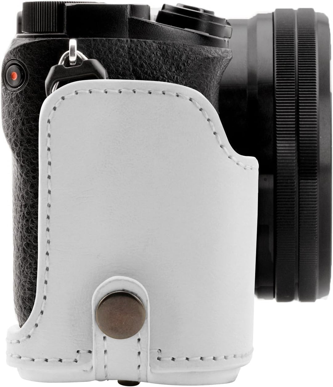 MegaGear Sony Alpha A6300, A6000 (16-50 mm) Ever Ready Leder Kamera-Case mit Trageriemen und Batteri