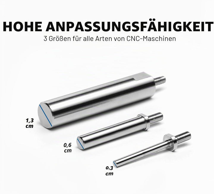Genmitsu CNC-Fräsmaschinen-Fräswerkzeug, Pro-Kalibrierungssystem mit 1/2", 1/4", 1/8" Schaft und 0,0