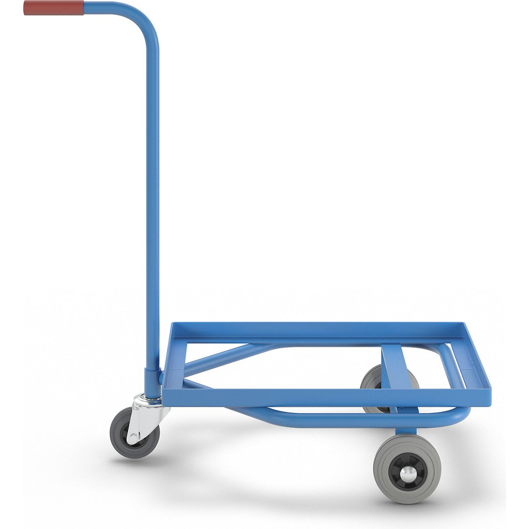 eurokraft pro | Griffroller | Tragfähigkeit 100 kg, Ladefläche mit aufgeschweisstem Winkelstahlrahme