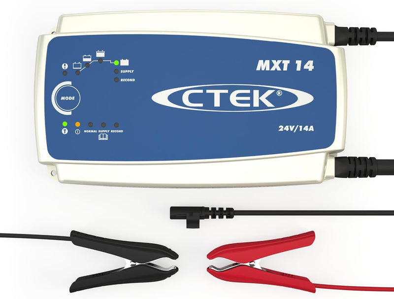 CTEK MXT 14 Professionelles Batterieladegerät 24V und Stromversorgung, Ladegerät für Nutzfahrzeuge,