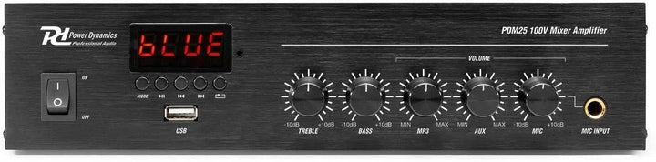 Power Dynamics PDM25-100 Volt Verstärker mit Bluetooth und Radiofunktion 25 Watt, 100V Radio-Verstär