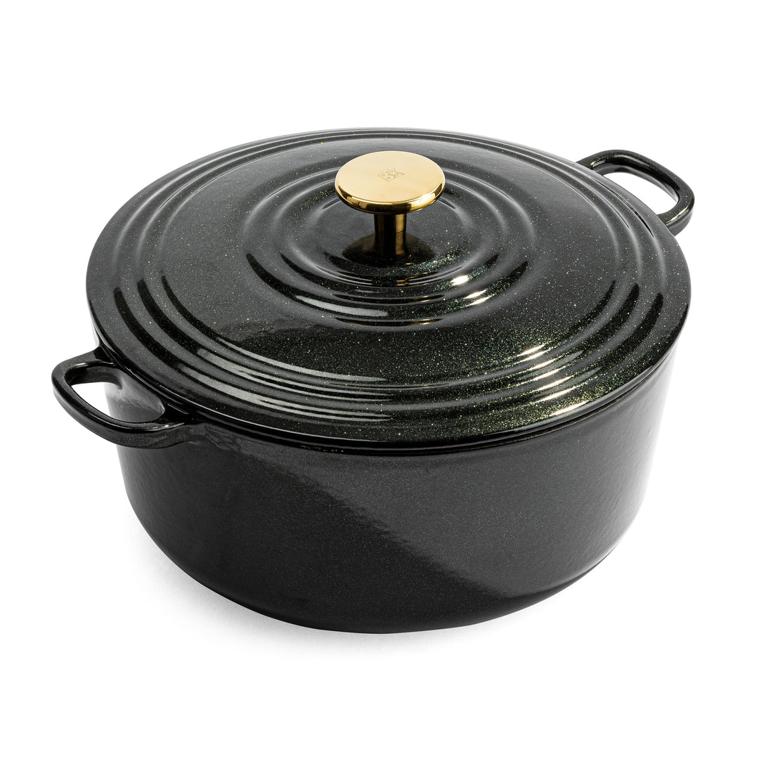 BK Cookware Bourgogne Deutsches Emaille-Gusseisen, 28cm/6,7Liter Schmortopf Auflaufform mit Deckel,D