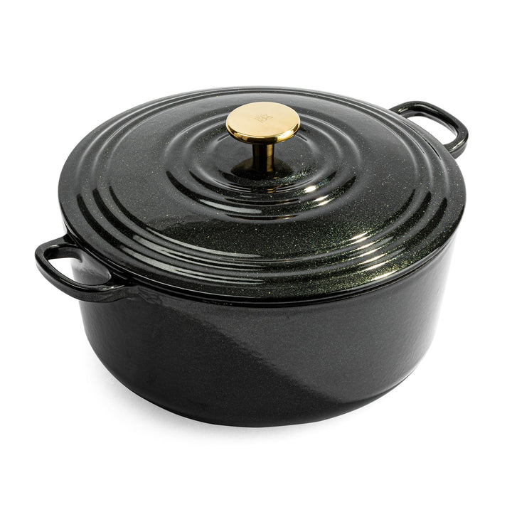 BK Cookware Bourgogne Deutsches Emaille-Gusseisen, 28cm/6,7Liter Schmortopf Auflaufform mit Deckel,D