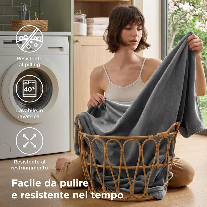 BEDSURE Flauschig Fleecedecke - Wohndecke Warm Winter Weich, Sofadecke XXL, Decke Couch Blanket, Gro