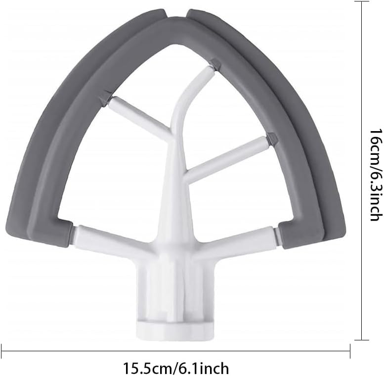 4,5/5 Quart Flex Edge Schlägel, kompatibel mit KitchenAid Kippkopf-Standmixer, Ganzmetallklinge mit