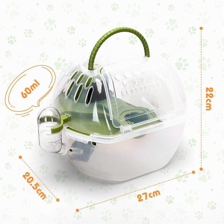 Nobleza - Kleintier-Transportkäfig, tragbarer Hamster-Transportkäfig, Transportbehälter für Kaninche