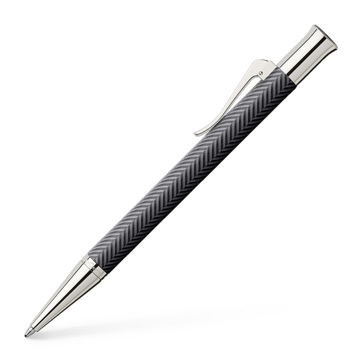 Graf von Faber-Castell 146730 Drehkugelschreiber Guilloche Cisele, anthrazit, 1 Stück Kugelschreiber
