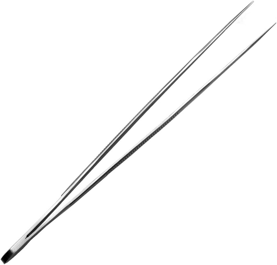 May - Set - 3 x Technische Pinzette gerade - 20 cm - Modellbau Pinzette - Elektriker Pinzette - Indu