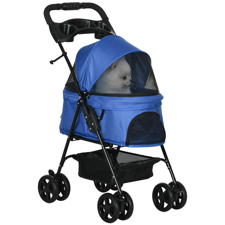 PawHut Hundewagen Hundebuggy mit Klappfunktion Pet Stroller für kleine Hunde und Katzen Haustierwage