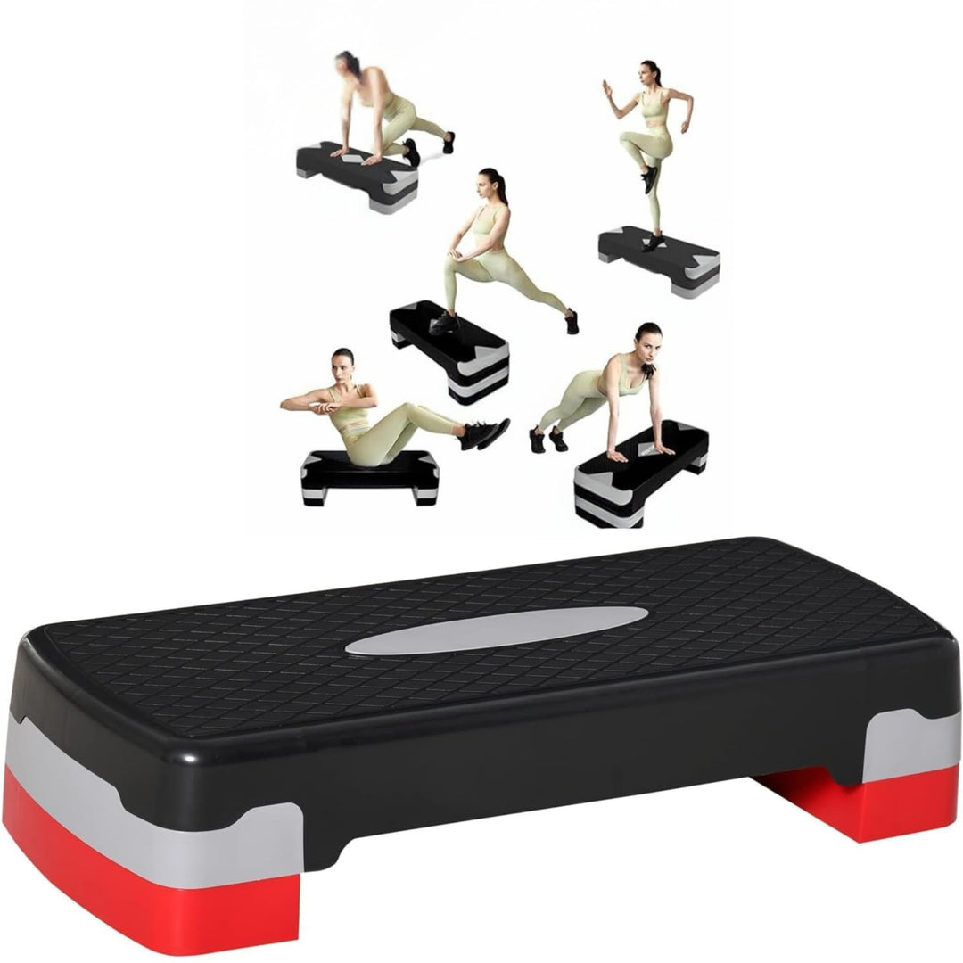 Steppbrett Fitness Aerobic Stepper Höhenverstellbar Step Bench Mit Stufen. Rutschfestes Trainingsger