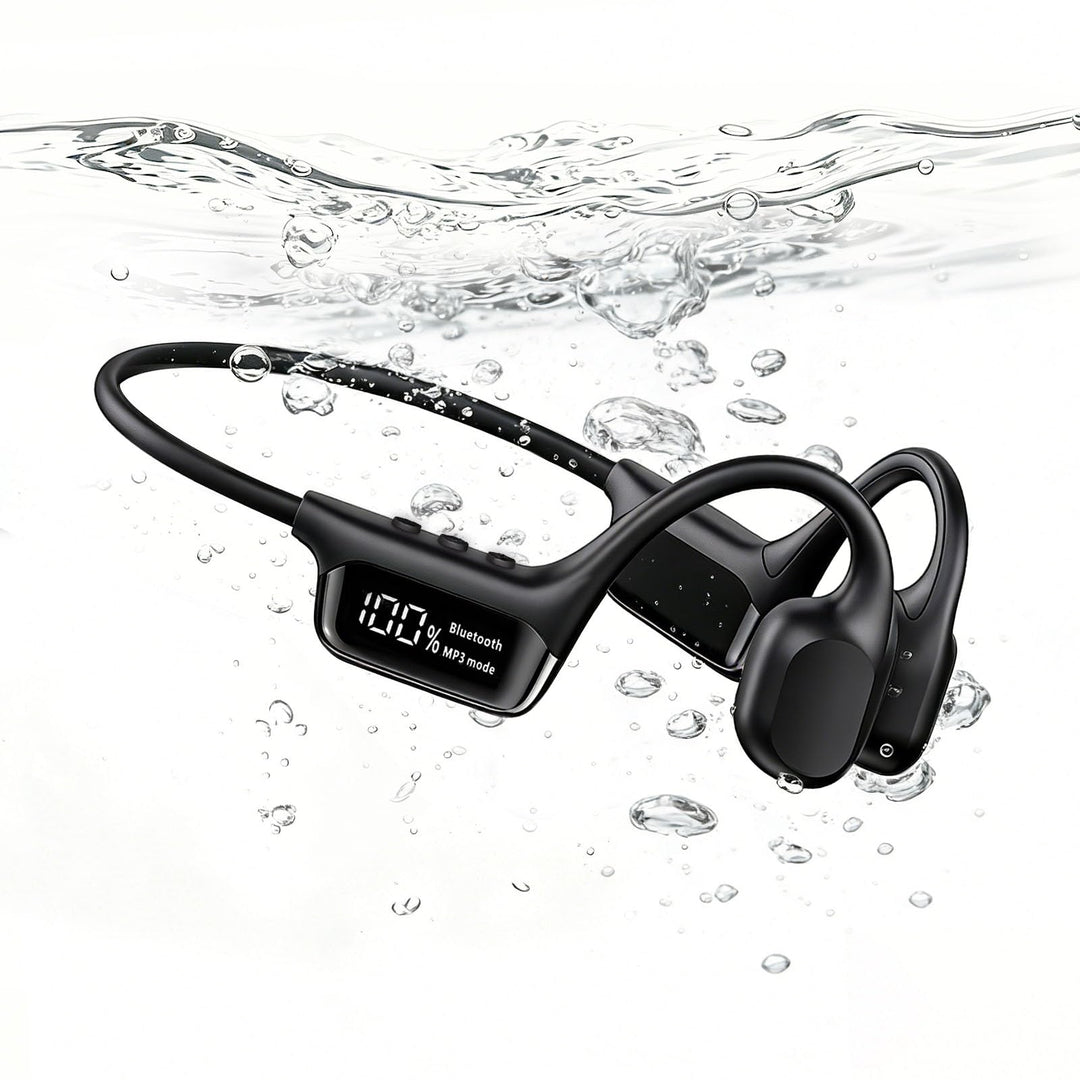 Knochenschall Kopfhörer Schwimmen Bluetooth 5.3, IPX8 Wasserdicht, 32GB MP3 Player, Open Ear Sport K