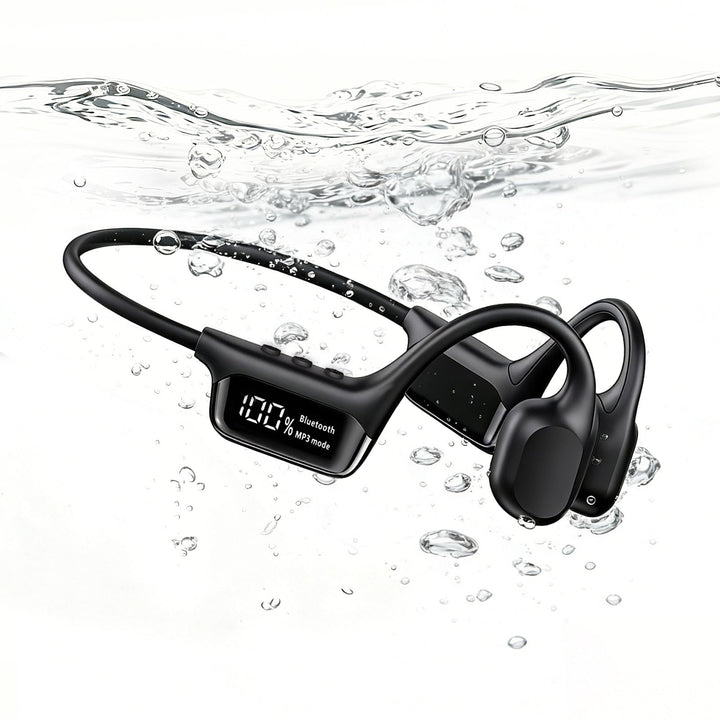 Knochenschall Kopfhörer Schwimmen Bluetooth 5.3, IPX8 Wasserdicht, 32GB MP3 Player, Open Ear Sport K